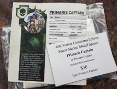 WH40K: Space Marine Primaris Captain [1 sprue, 1 model] (Warhammer 40000 Command Edition)